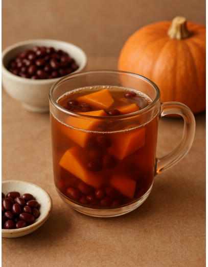 여성에게 좋은 호박 팥차.