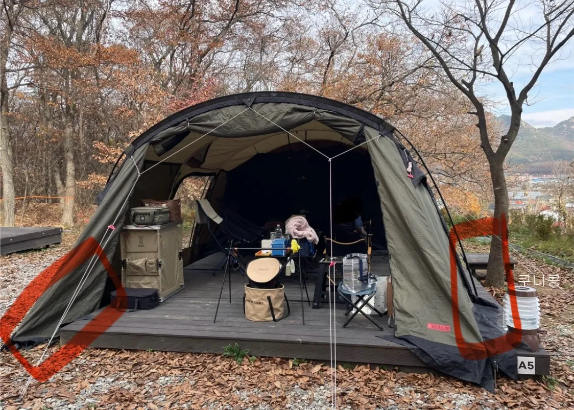 서울근교-경기도-가족캠핑-보통-캠핑장-사이트-크기-및-사용하는-텐트정보