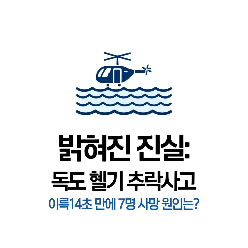 독도 헬기 추락 사고의 원인 분석 및 조사 결과 요약 이미지