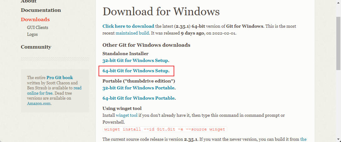 git 다운로드 및 설치하기