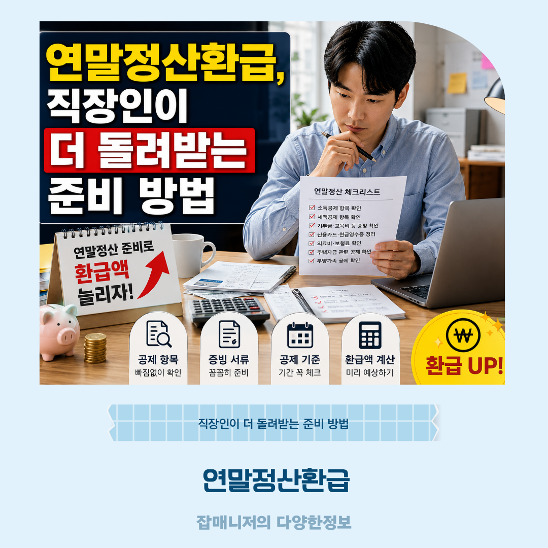 연말정산환급, 직장인이 더 돌려받는 준비 방법
