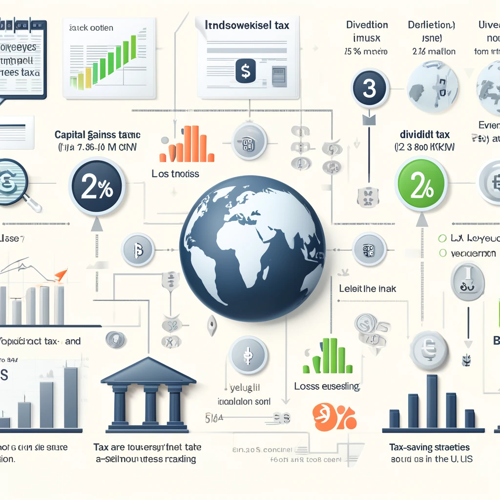 해외 주식 세금과 관련된 개념을 한눈에 보기 쉽게 정리한 인포그래픽