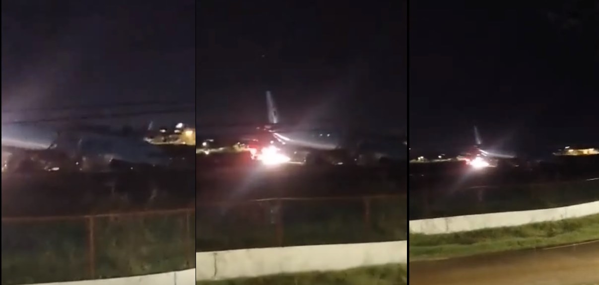 세부 도착 대한항공 여객기 착륙 도로이탈 현장 사진