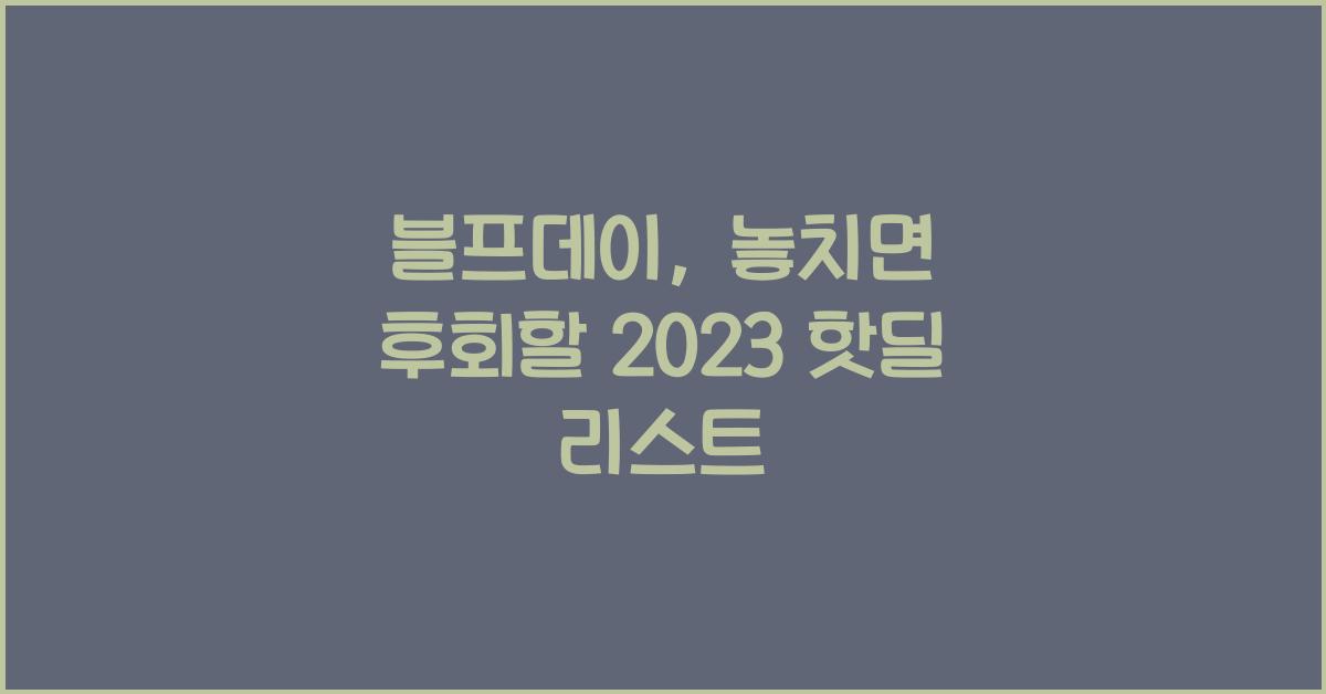 블프데이