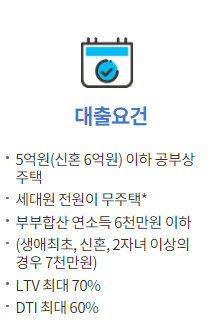 특례보금자리론 신청 자격 금리