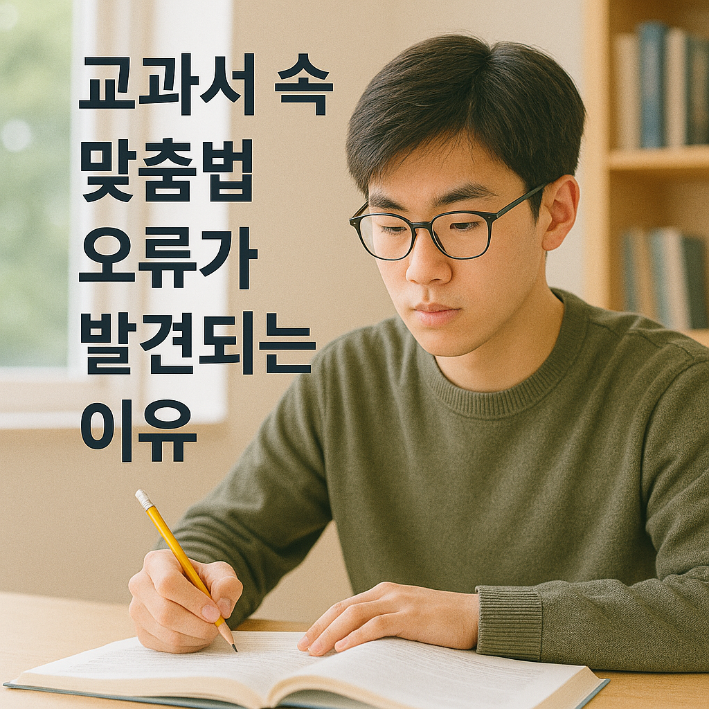 교과서속 맞춤법 오류가 발견되는 이유
