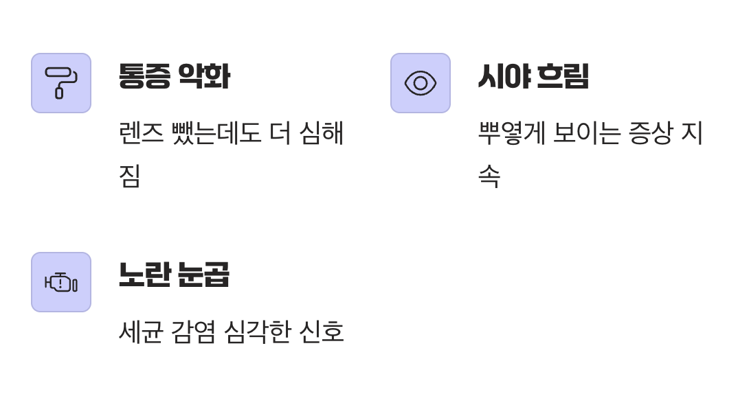 이럴 땐 당장 안과로 달려가세요