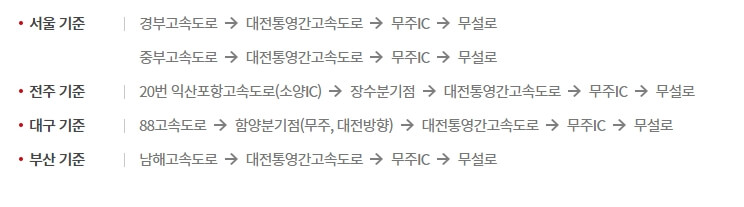 태권도원 가는 방법