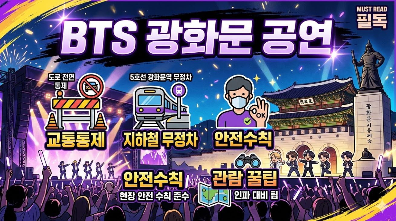 BTS 공연 교통통제 포스팅 썸네일 사진
