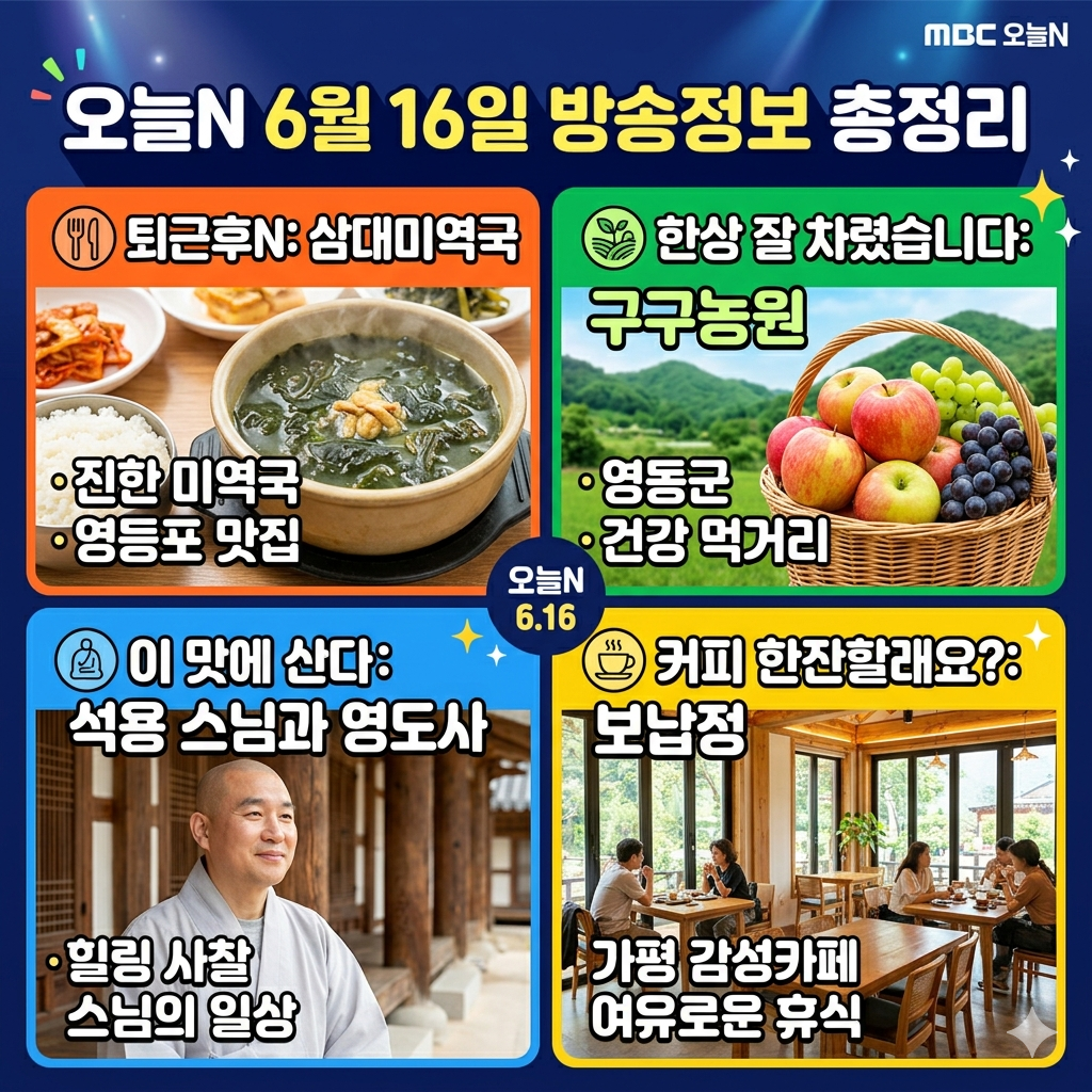 오늘N 6월 16일 방송정보