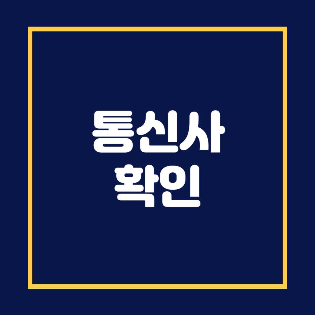 통신사 확인