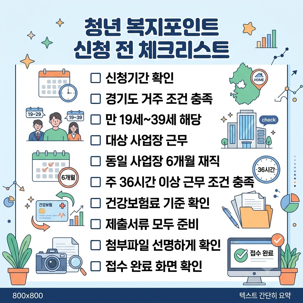 청년복지포인트 신청 체크리스트