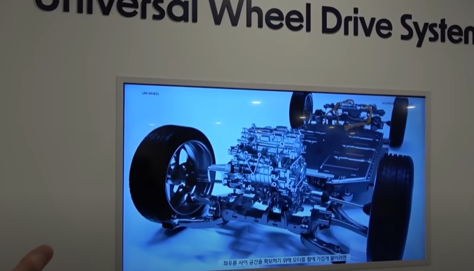 현대자동차&middot;기아,&nbsp;&lsquo;유니버설&nbsp;휠&nbsp;드라이브&nbsp;시스템&rsquo;&nbsp;세계&nbsp;최초&nbsp;공개 VIDEO: Hyundai, Kia Develop World's First Drive System with Drive Components inside Wheels