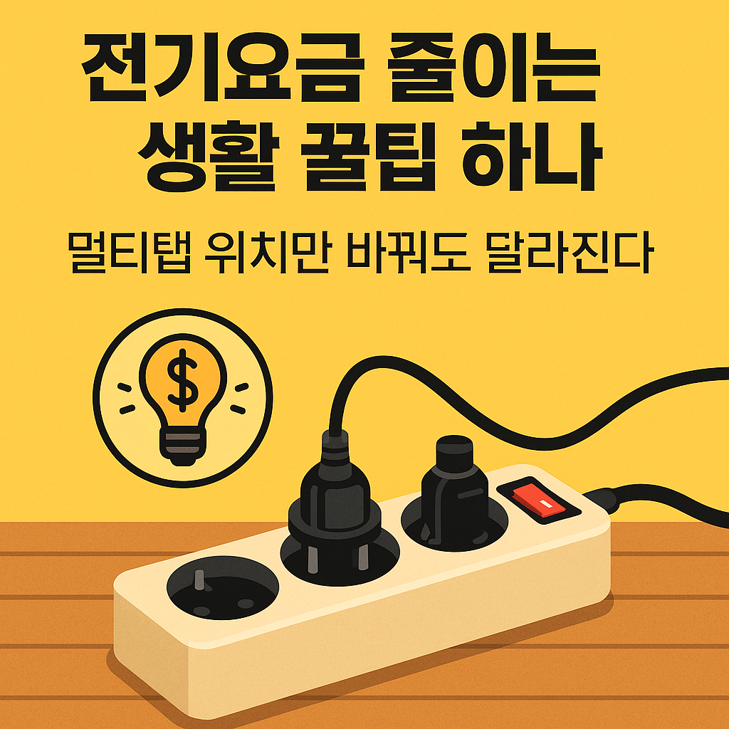 전기요금 줄이는 생활 꿀팁 하나, 멀티탭 위치만 바꿔도 달라진다