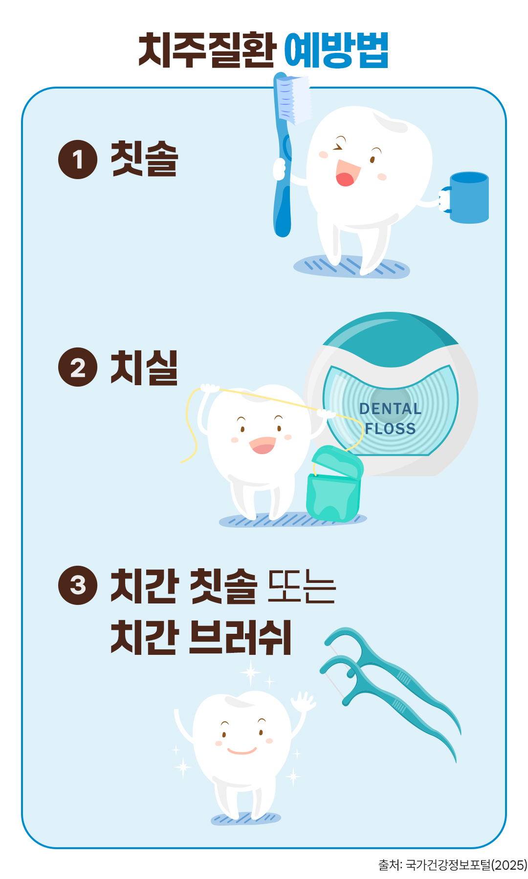 #치주질환 예방법 #칫솔 #치실 #치간 칫솔 또는 치간 브러쉬