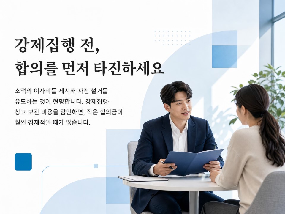5깅제집행 전 합의를 먼저 타진하세요
