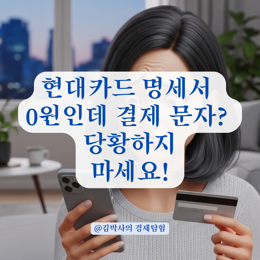 현대카드 앱 명세서 0원인데 결제 문자가 왔을 때 확인하는 절차!