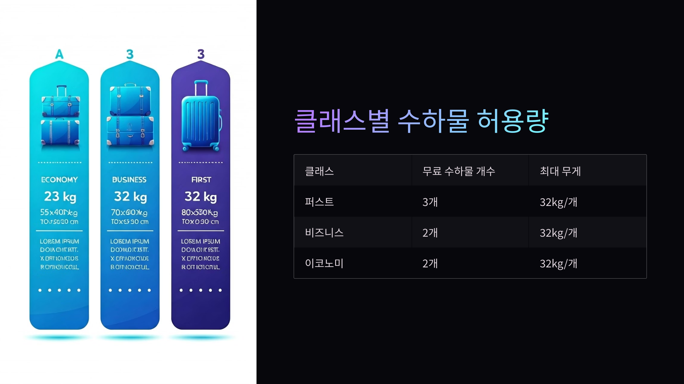 수화물-허용량
