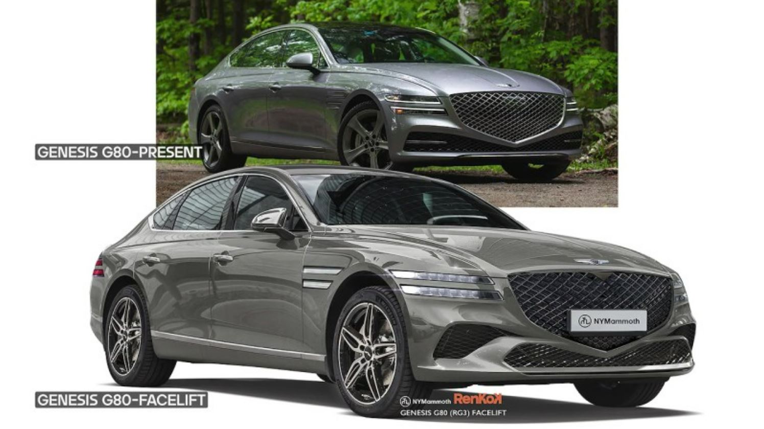 제네시스 'G80 페이스리프트' 예상도