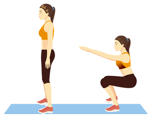 스쿼트 하는 모습