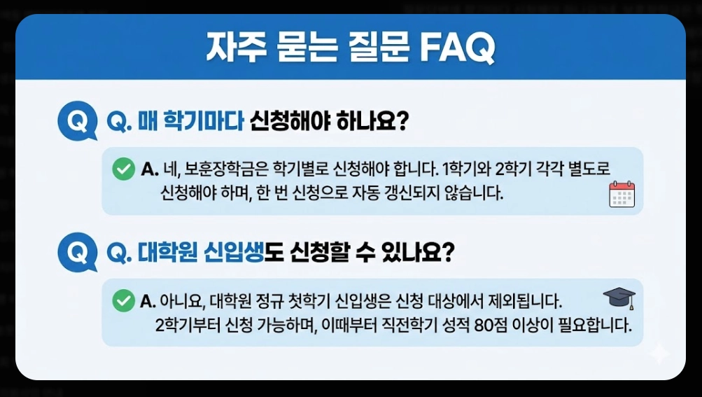 국가보훈대상자 보훈장학금 신청자격,신청방법