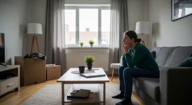 입주 후 후회하는 리모델링 선택으로 고민하는 아파트 거실 모습