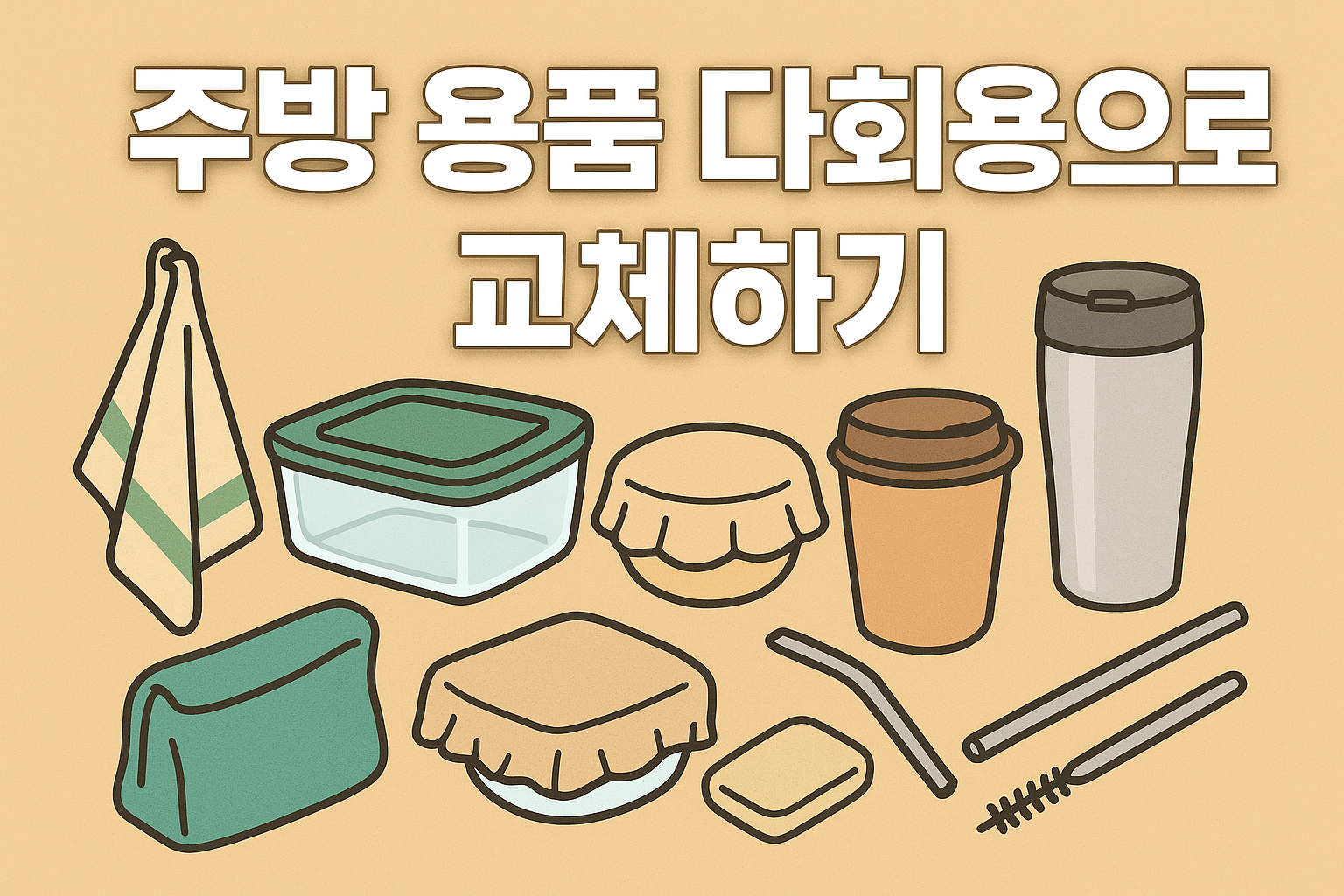 주방 용품 다회용으로 교체하기