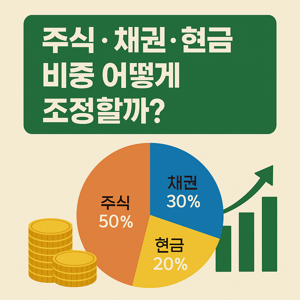 주식·채권·현금 비중 어떻게 조정할까?
