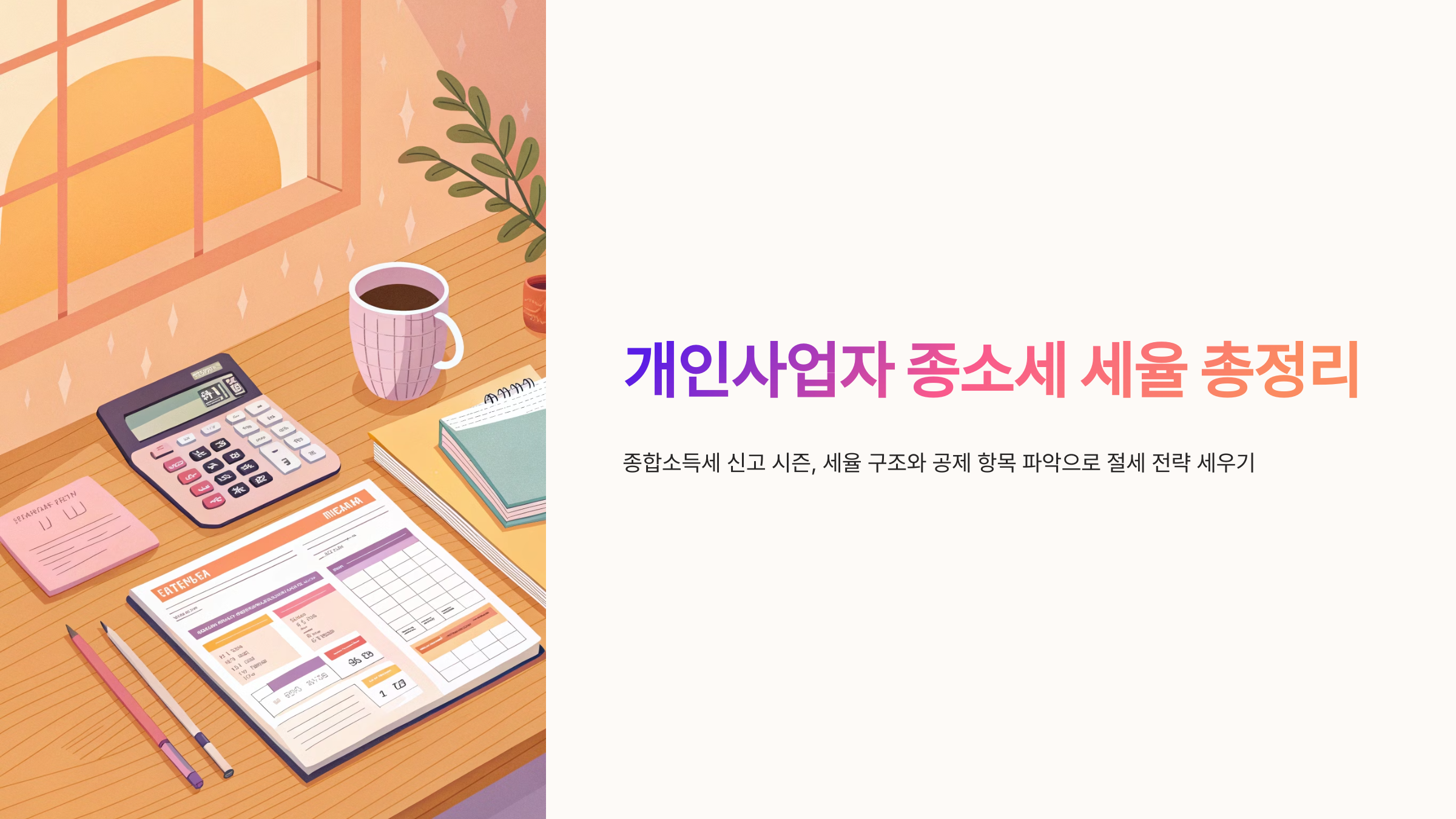 개인사업자 종소세 세율 총정리 📊
