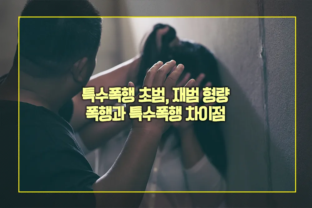 특수폭행 초범 재범 형량 폭행 특수폭행 차이점