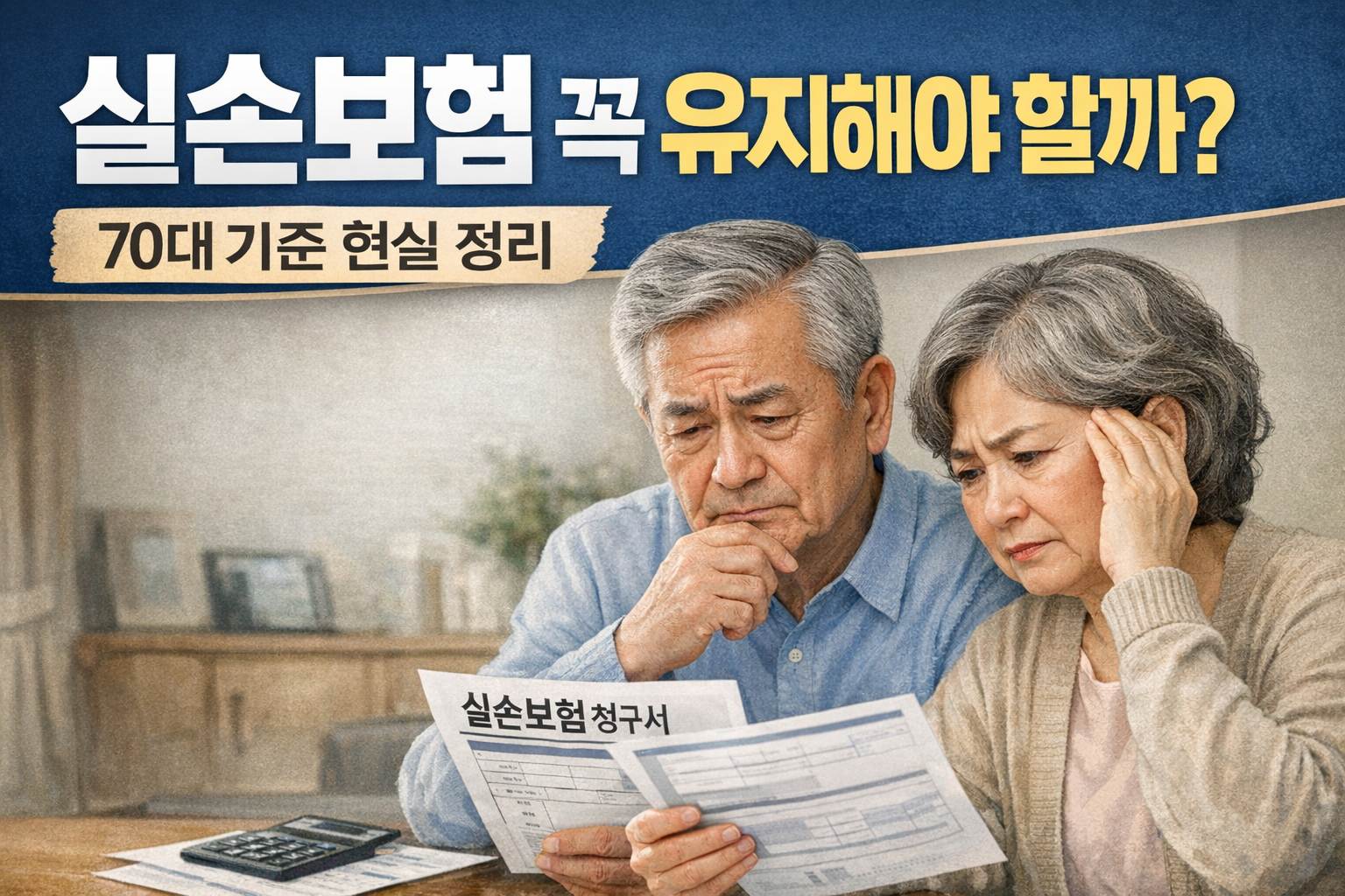 70대 실손보험 유지 여부를 고민하는 은퇴 부부의 현실적인 선택