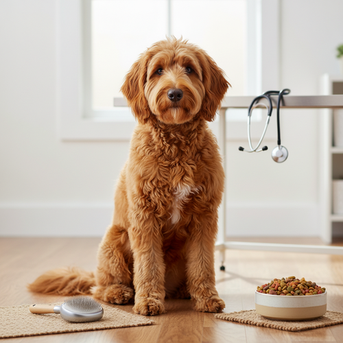 늠름한 성견 골든두들&amp;#44; 건강하게 오래 함께하는 비결