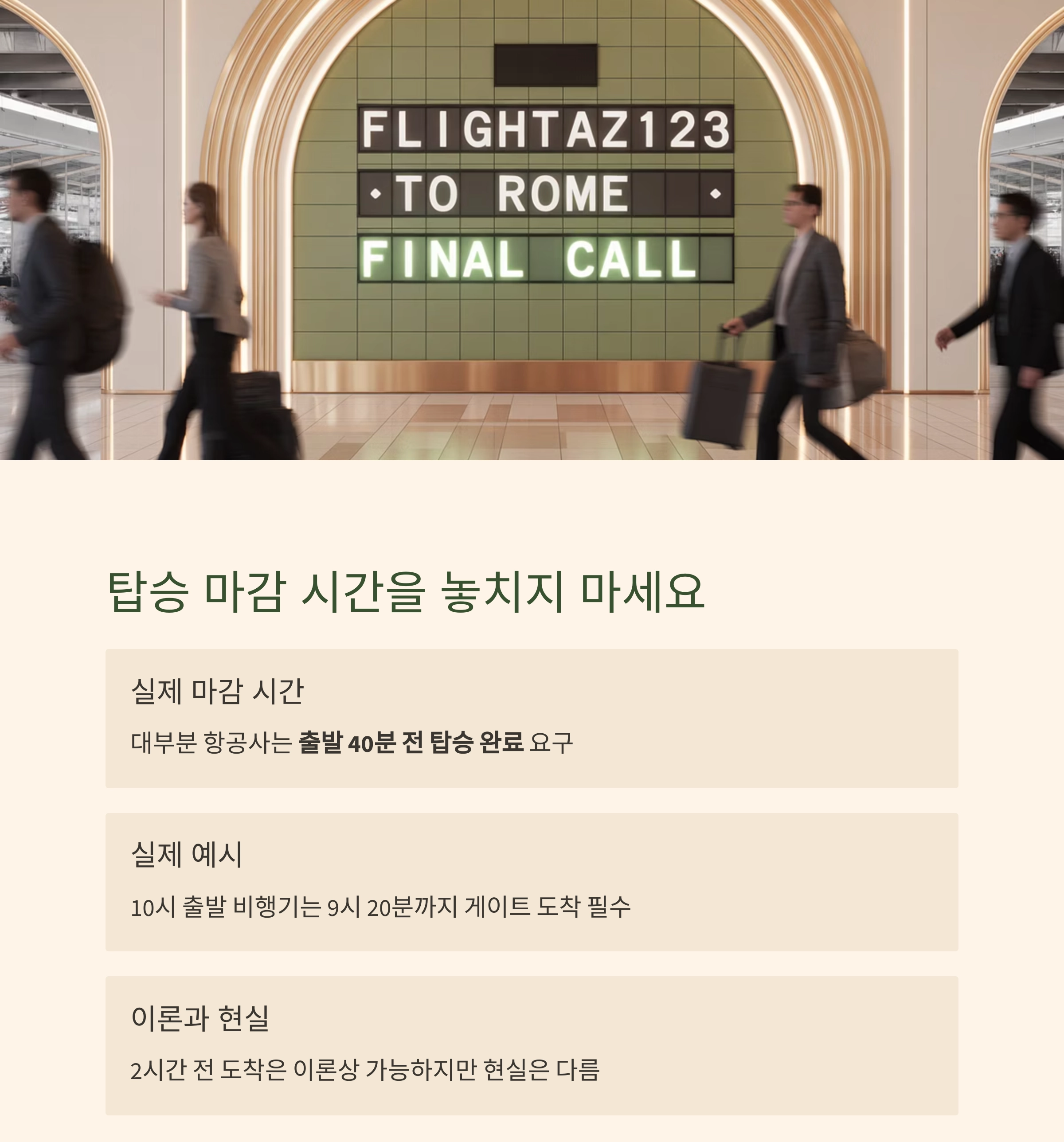 해외여행 성공 팁! 공항 도착은 2시간 30분 전이 딱 좋은 이유
