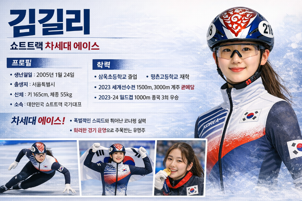 김길리 여자 쇼트트랙 차세대 에이스, 프로필부터 학력까지 완벽 분석
