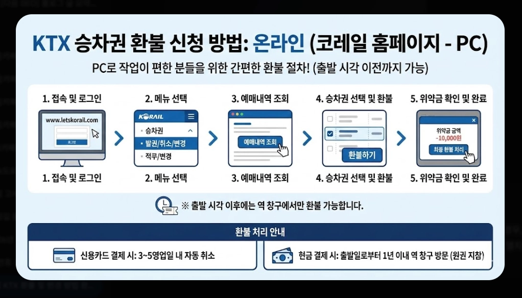 명절 KTX 환불 및 변경 방법 완벽 가이드
