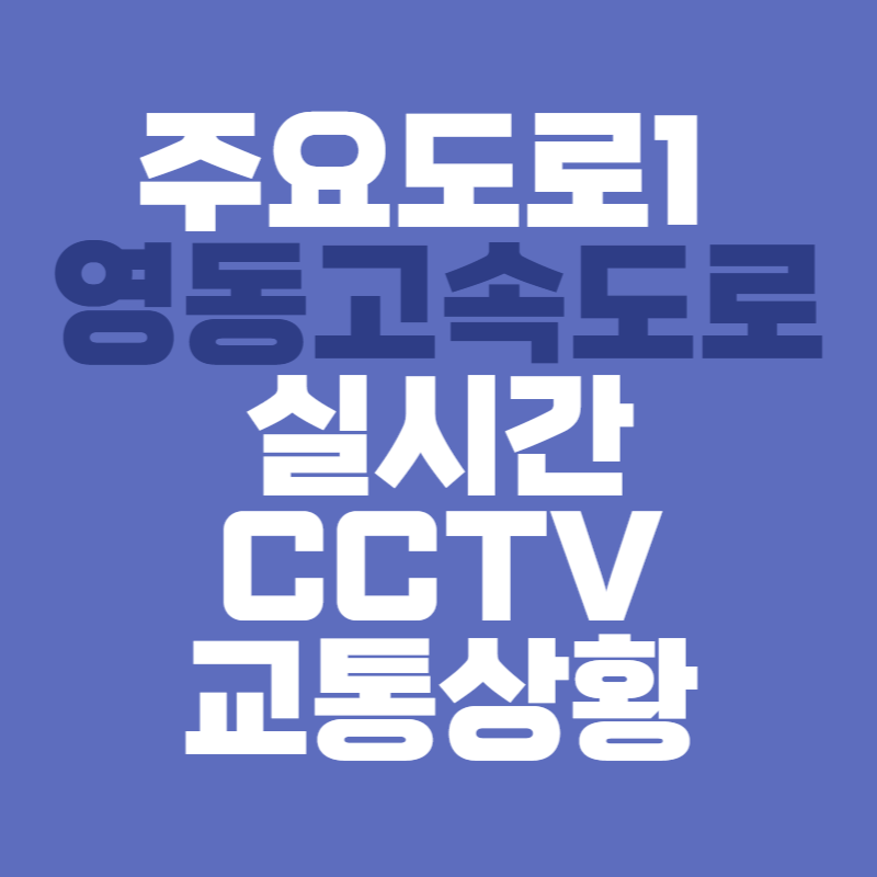 영동고속도로 실시간 CCTV