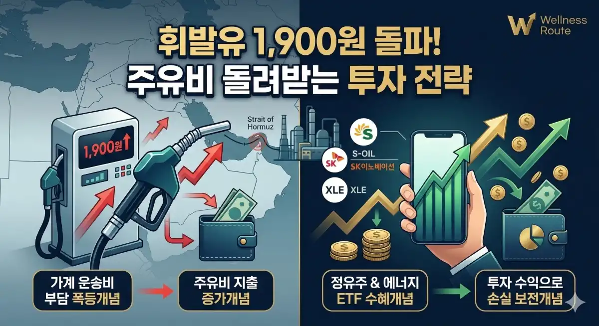 썸네일. 휘발유 1900원 돌파. 주유비 돌려받는 투자 전략