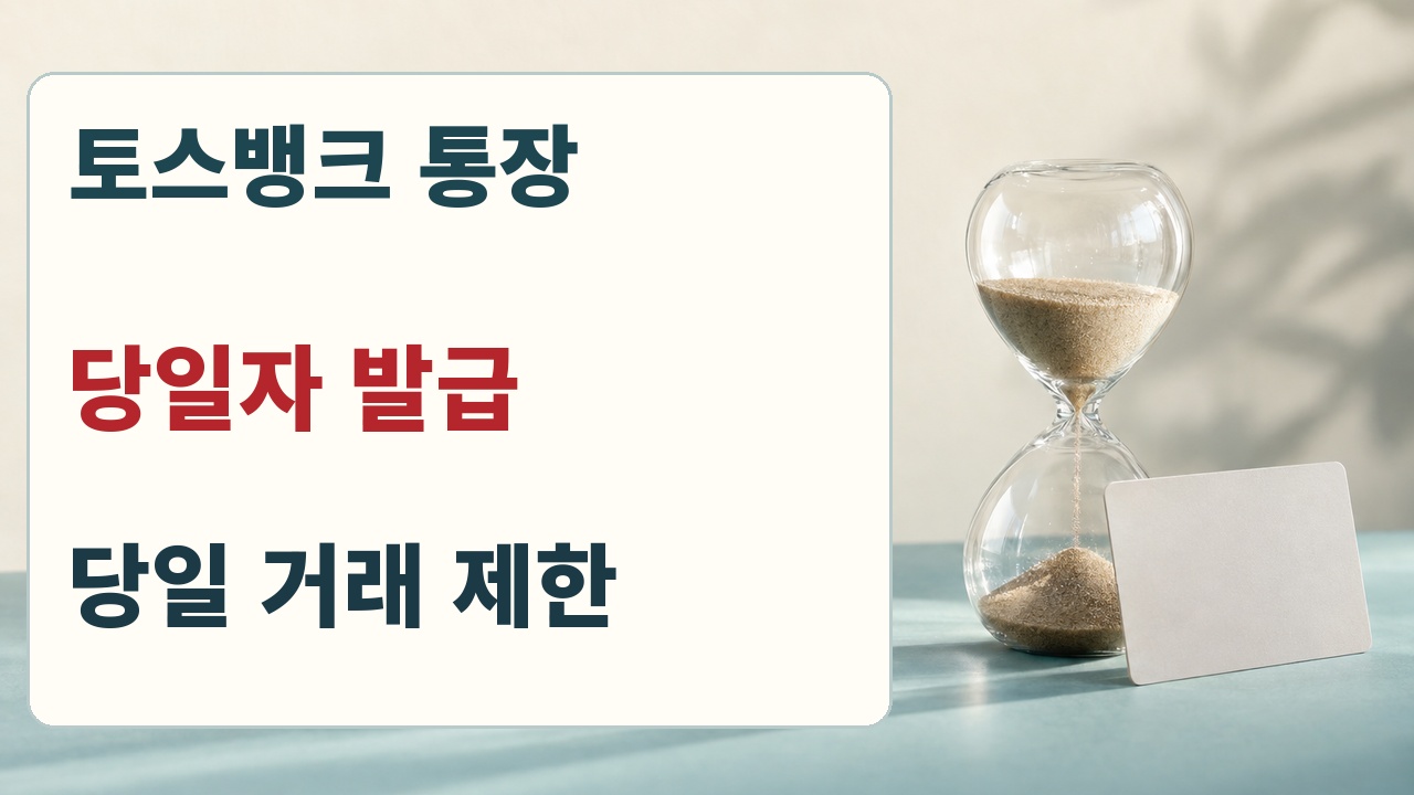 토스뱅크 통장은 당일자 잔액증명서 발급 시 당일 거래 제한을 확인해야 한다는 안내
