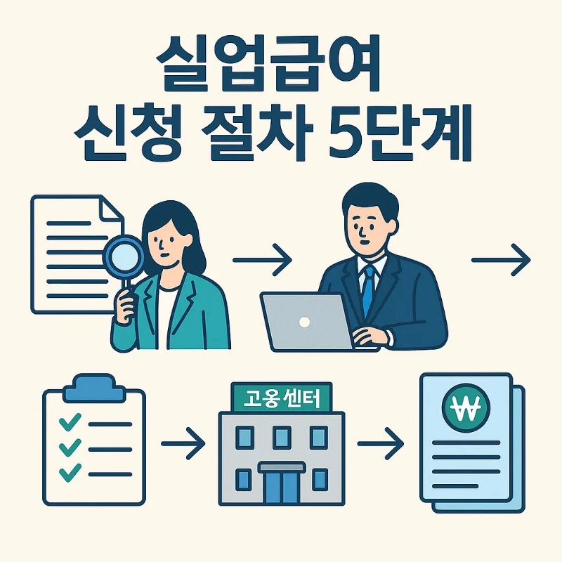 실업급여 신청 방법 및 절차, 필수 서류 정리 안내( 온라인 오프라인)