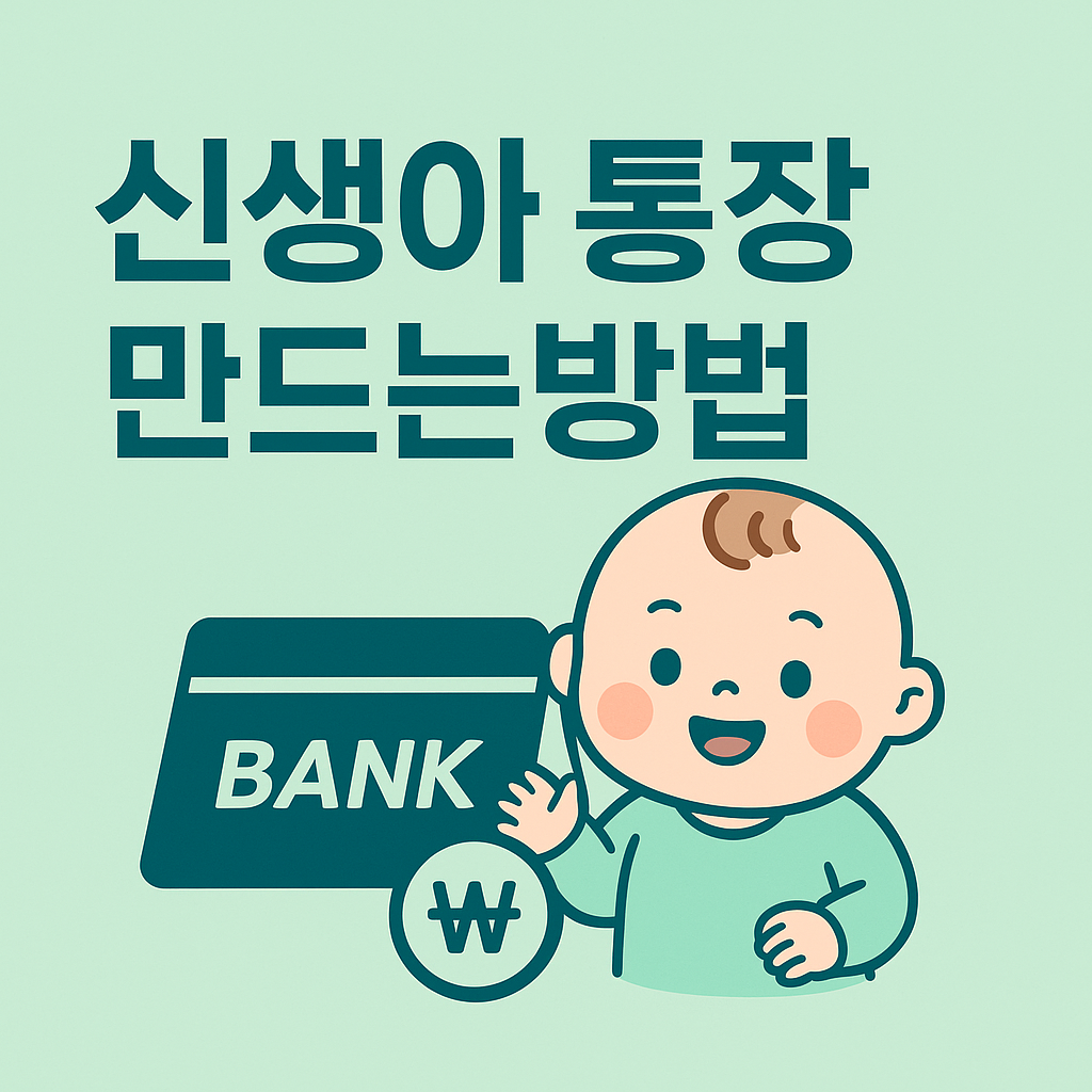 신생아 통장 만드는 방법