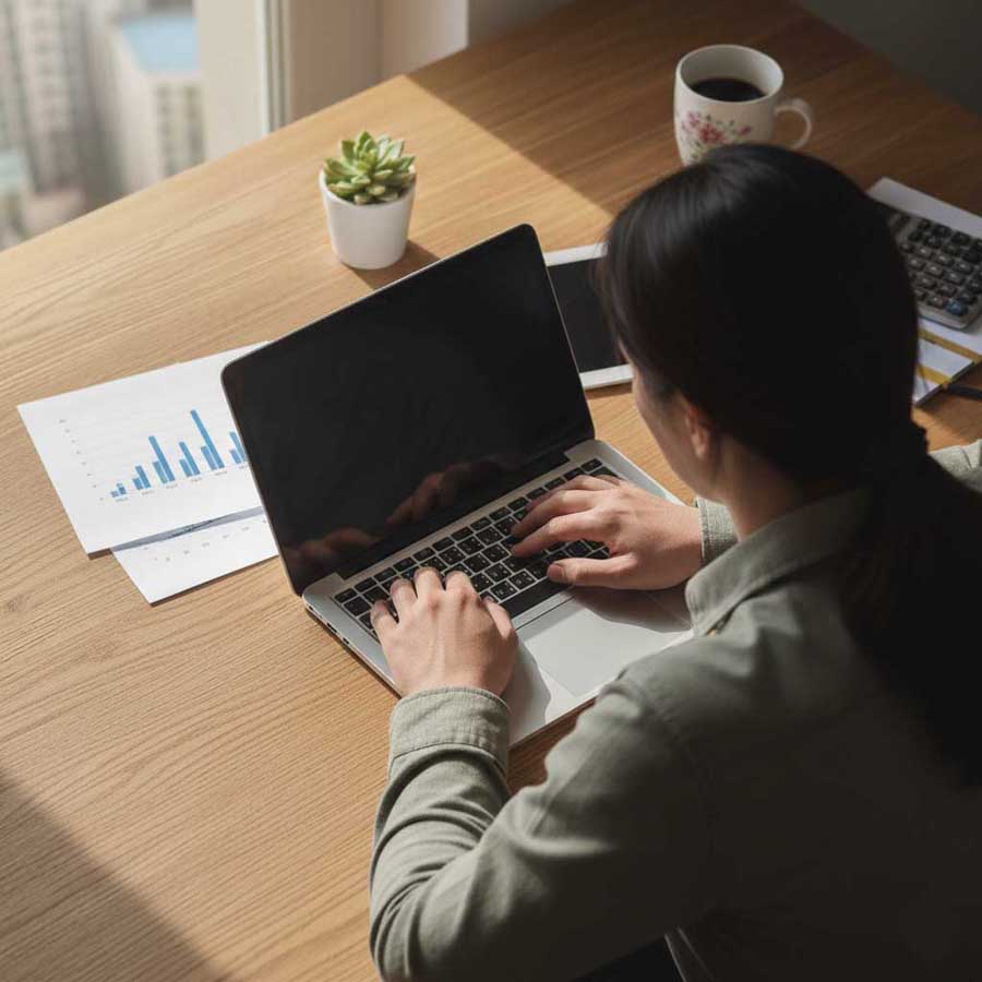 청년형 ISA 계좌와 기존 ISA 세후 수익을 비교 분석하는 투자자 모습