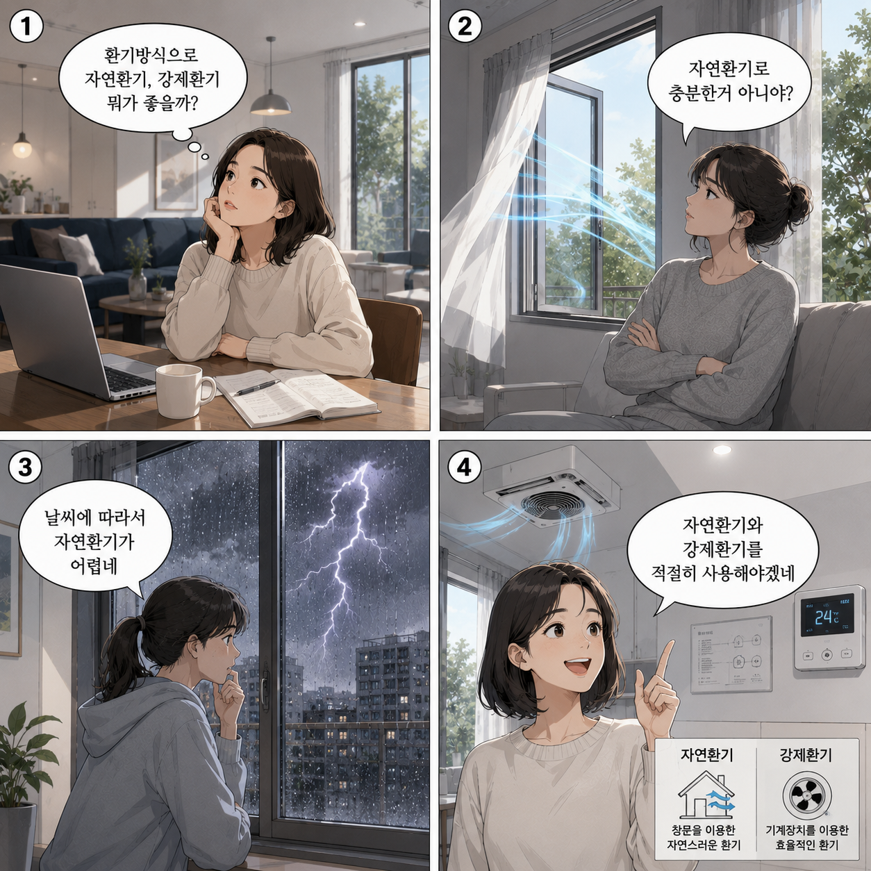 자연환기와 강제환기 비교차이