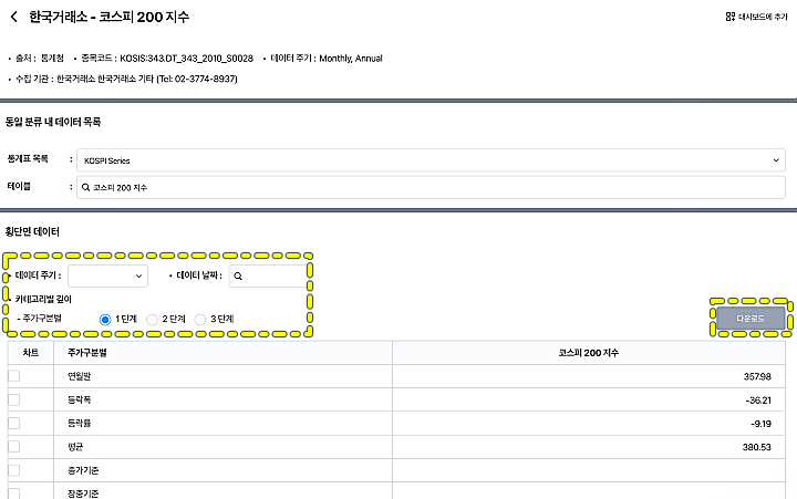 딥서치-코스피200지수데이터-수집