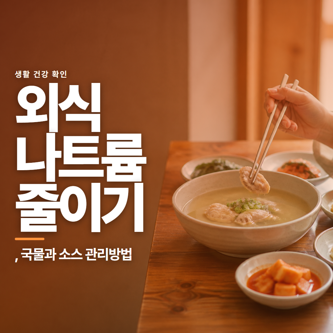 외식 나트륨 줄이기 &middot; , 국물과 소스 관리방법