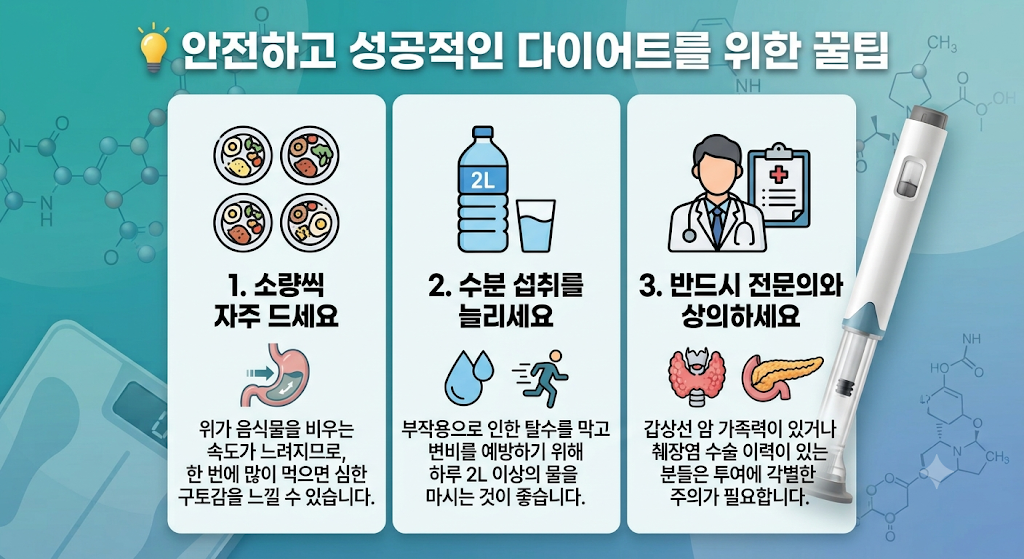 안전하고 성공적인 다이어트의 원칙들