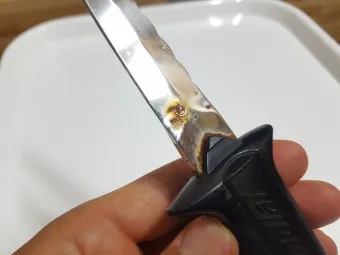 칼 녹 제거 식초 레몬 스펀지 오일코팅 유지법_10