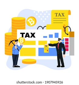 가상자산 과세 일러스트레이션