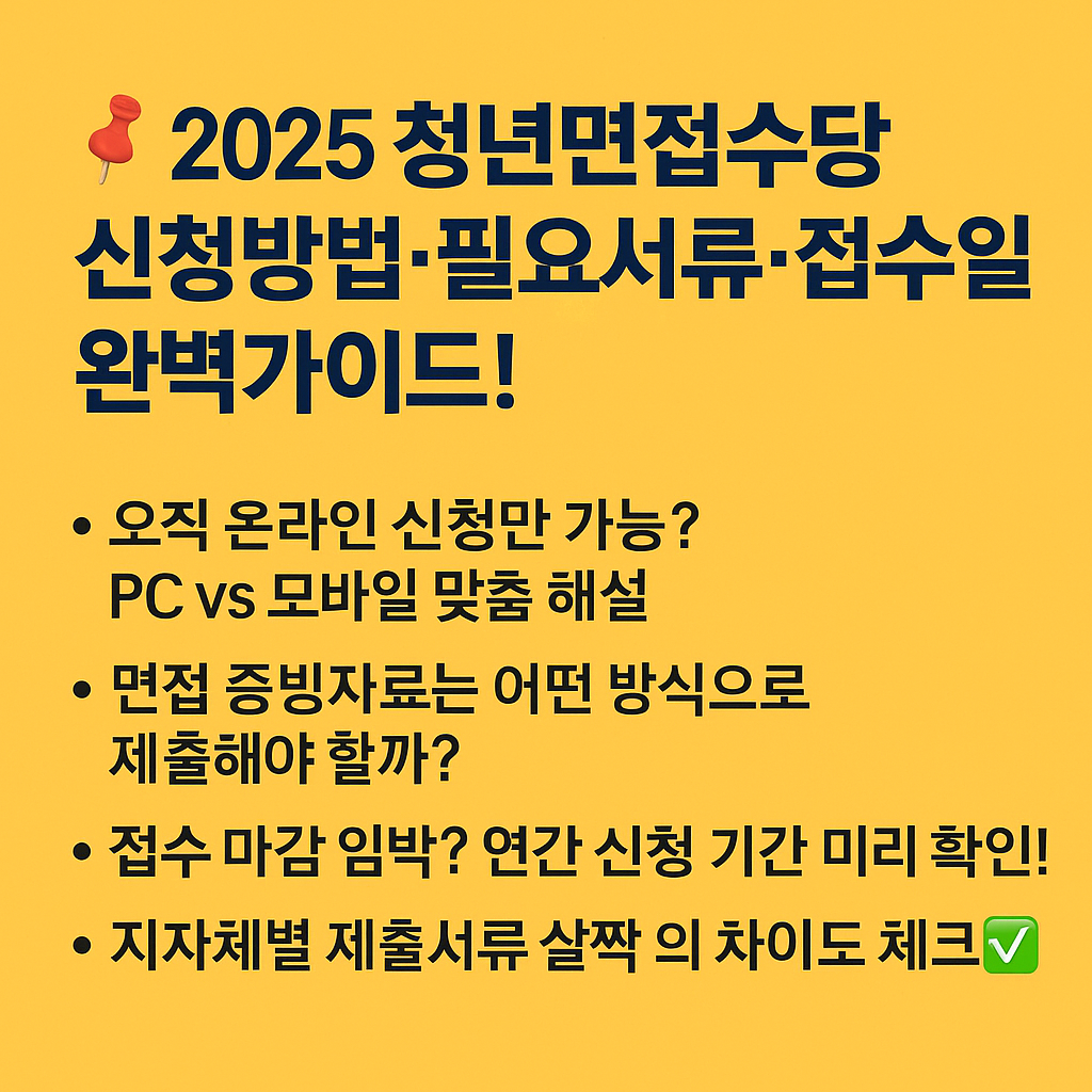 2025 청년면접수당