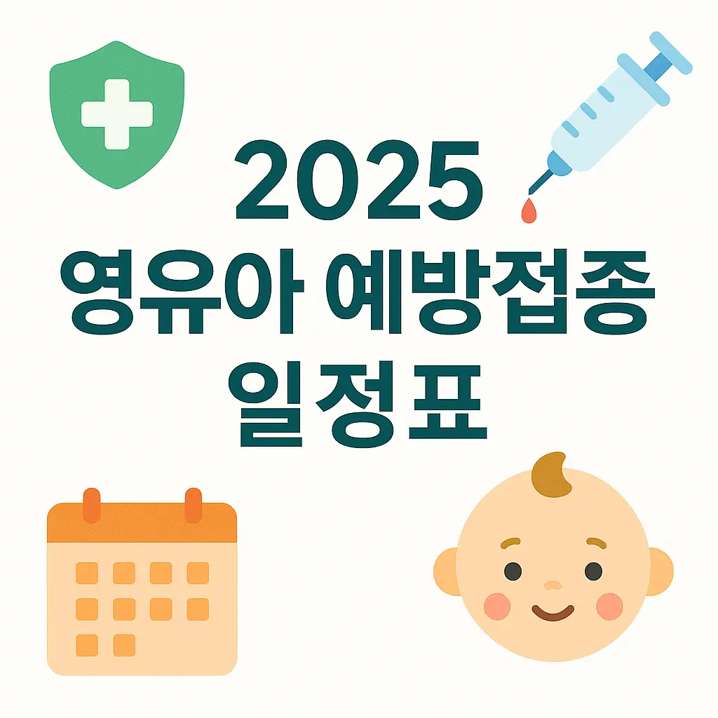 2025 영유아 예방접종 일정표
