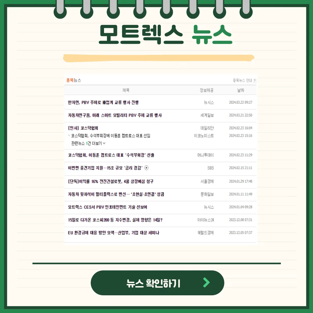 모트렉스 뉴스
